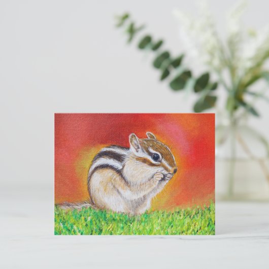 Chipmunk Painting Briefkaart (Staand voorkant)