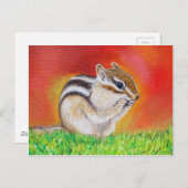 Chipmunk Painting Briefkaart (Voorkant / Achterkant)