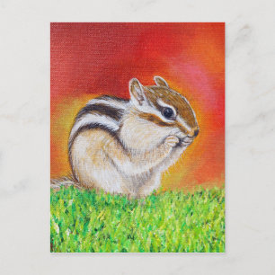 Chipmunk Painting Briefkaart