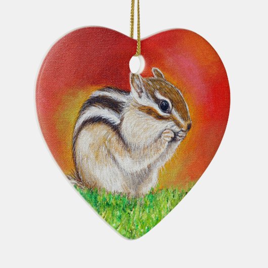 Chipmunk Painting Keramisch Ornament (Rechts)