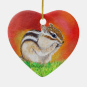 Chipmunk Painting Keramisch Ornament (Achterkant)