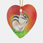 Chipmunk Painting Keramisch Ornament (Links)