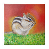 Chipmunk Painting Tegeltje (Voorkant)