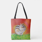 Chipmunk Painting Tote Bag (Achterkant)