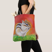 Chipmunk Painting Tote Bag (Dichtbij)