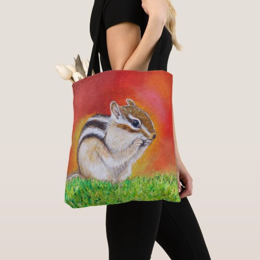 Chipmunk Painting Tote Bag (Dichtbij)