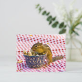 Chipmunk Picnic Briefkaart (Staand voorkant)
