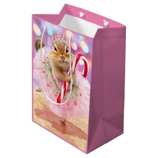 Chipmunk Plum Fairy Medium Cadeauzakje (Achterkant Gekanteld)