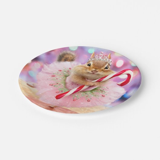 Chipmunk Plum Fairy Papieren Bordje (Gekanteld)