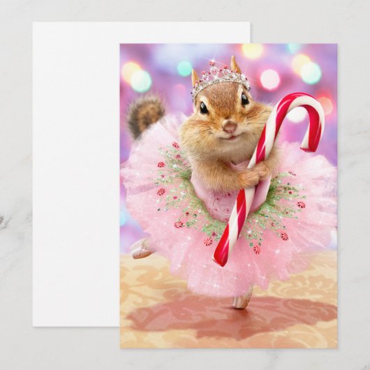 Chipmunk Plum Feeë Kaart (Voorkant / Achterkant)