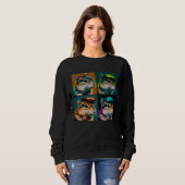 Chipmunk Pop Illustration Colorful Animal Women  2 Trui (Voorkant volledig)