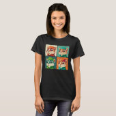Chipmunk Pop Illustration Colorful Animal Women  4 T-shirt (Voorkant volledig)