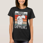 Chipmunk Retro  gemakkelijk verstoord door Chipmu T-shirt (Voorkant)