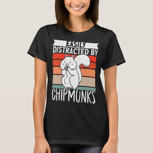 Chipmunk Retro  gemakkelijk verstoord door Chipmu T-shirt (Voorkant)