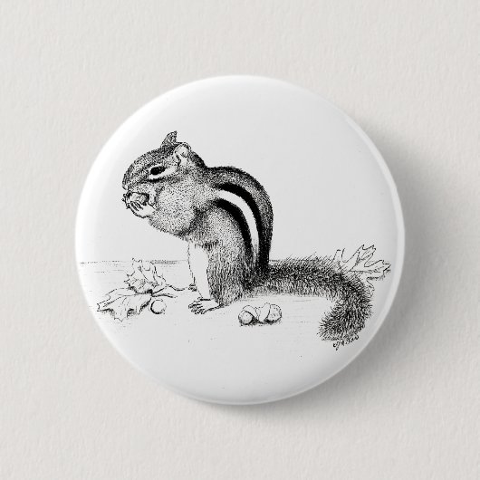 Chipmunk Ronde Button 5,7 Cm (Voorkant)
