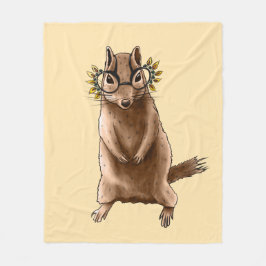 Chipmunk schattig knaagdier hippie fleece deken
