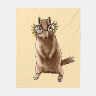 Chipmunk schattig knaagdier hippie fleece deken