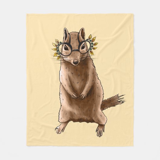 Chipmunk schattig knaagdier hippie fleece deken (Voorkant)
