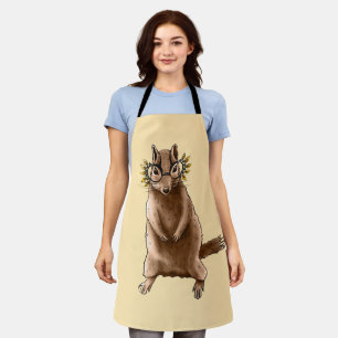 Chipmunk schattig knaagdier hippie schort