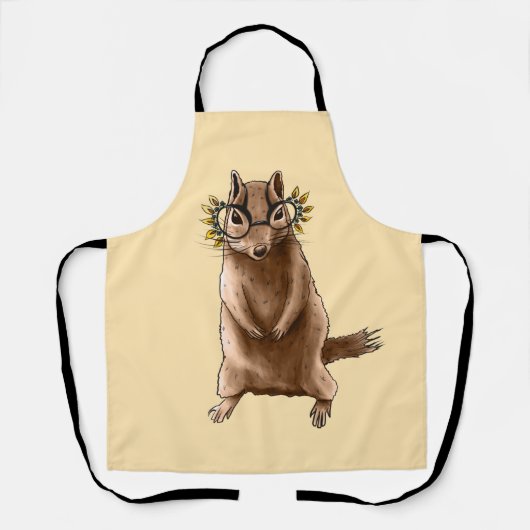 Chipmunk schattig knaagdier hippie schort (Voorkant)