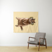 Chipmunk schattig knaagdier hippie wandkleed (In Situ (horizontaal))