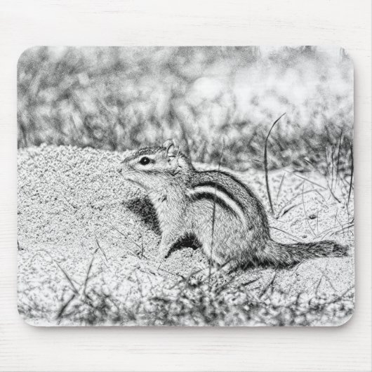 Chipmunk Sketch Muismat (Voorkant)