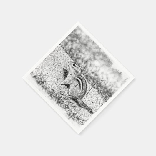 Chipmunk Sketch Servetten (Hoek)