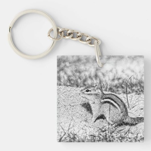 Chipmunk Sketch Sleutelhanger (Voorkant)