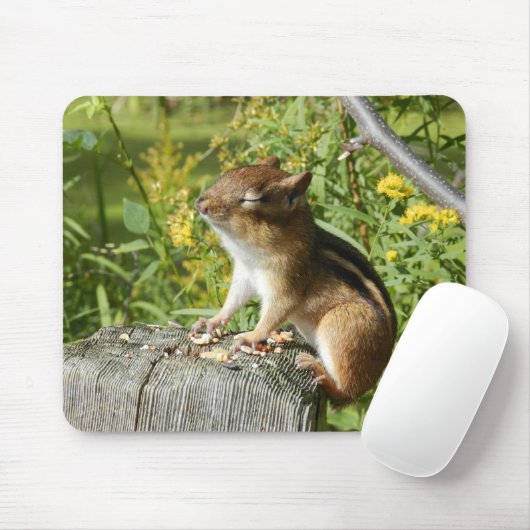 Chipmunk Soaking Up the Sun Mousepad Muismat (Met muis)