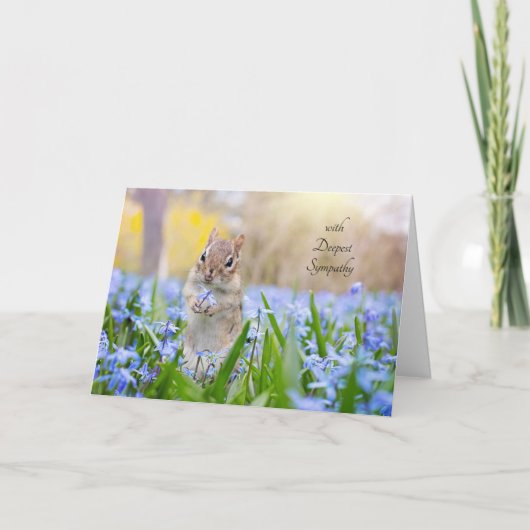 Chipmunk Sympathy Card (bericht bewerken om aan te Kaart (Voorkant)