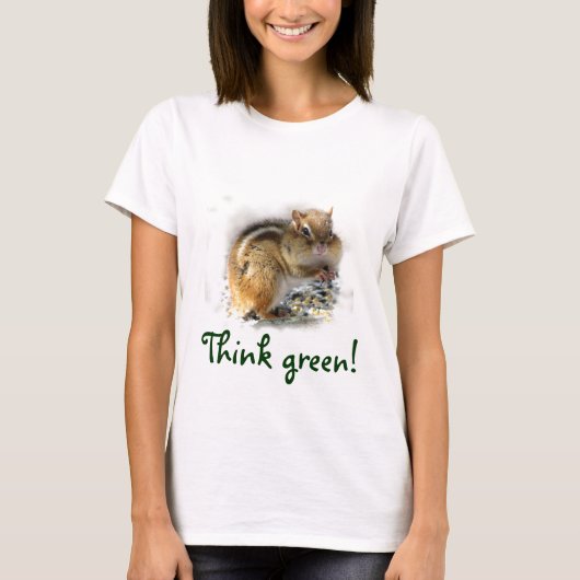 Chipmunk Think Green T-shirt (Voorkant)