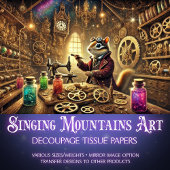 Chipmunk Uitvinder Steampunk Wonderland Decoupage Tissuepapier