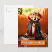 Chipmunk Vampier Uitnodiging Briefkaart (Voorkant / Achterkant)