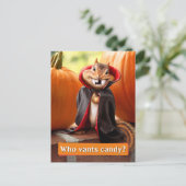 Chipmunk Vampier Uitnodiging Briefkaart (Staand voorkant)