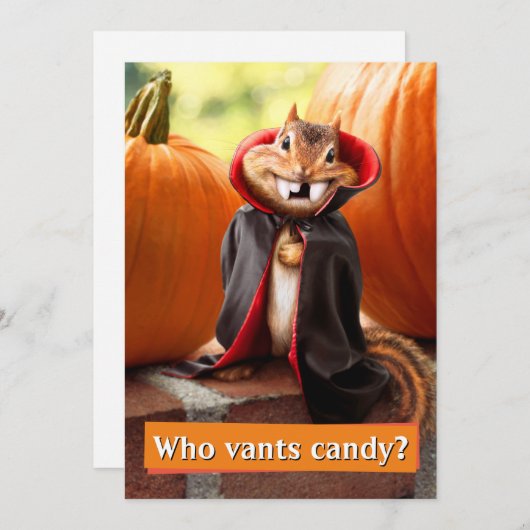 Chipmunk Vampire Kaart (Voorkant / Achterkant)