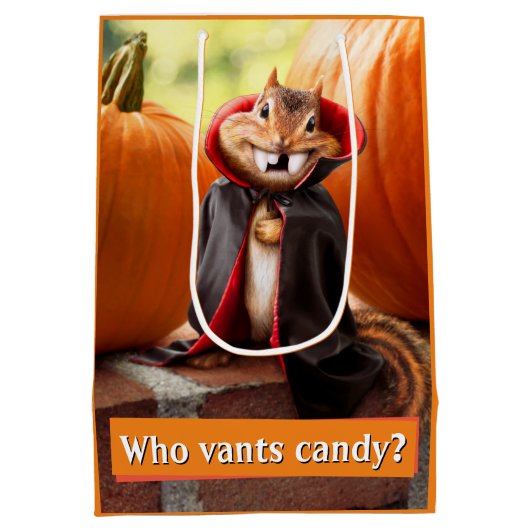 Chipmunk Vampire Medium Cadeauzakje (Achterkant)