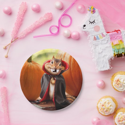 Chipmunk Vampire Papieren Bordje (Feest)