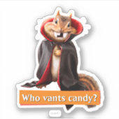 Chipmunk Vampire Sticker (Voorkant)