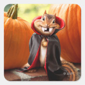 Chipmunk Vampire Vierkante Sticker (Voorkant)
