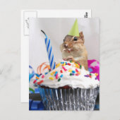 Chipmunk verjaardagsviering briefkaart (Voorkant / Achterkant)