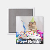 Chipmunk verjaardagsviering magneet (Voorkant / Achterkant)