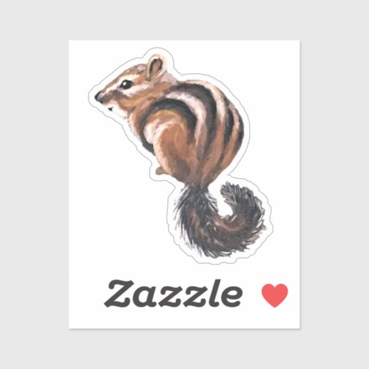 Chipmunk Vinyl Sticker (Vel)