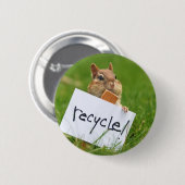 chipmunk voor recycling ronde button 5,7 cm (Voorkant /achterkant)