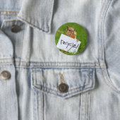 chipmunk voor recycling ronde button 5,7 cm (In situ)