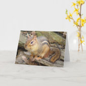 Chipmunk Wenskaart 2 Kaart (Gele Bloem)