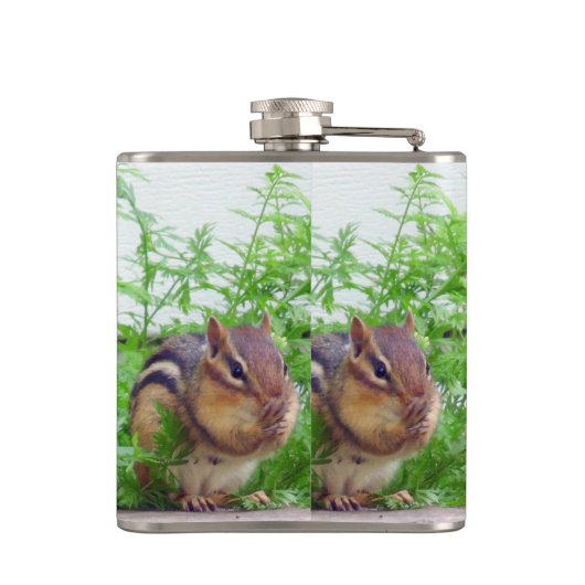 Chipmunk wilde dieren heupfles (Achterkant)