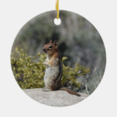 Chipmunk, wilde dieren, keramisch ornament (Achterkant)