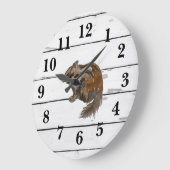 Chipmunk Woodland Animal Painting Schip Grote Klok (Hoek)