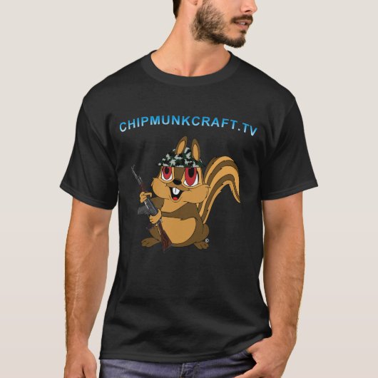 ChipmunkCraft Dark T-Shirt v2 (Voorkant)
