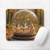 Chipmunks Dancing In a Glass Globe Muismat (Met muis)